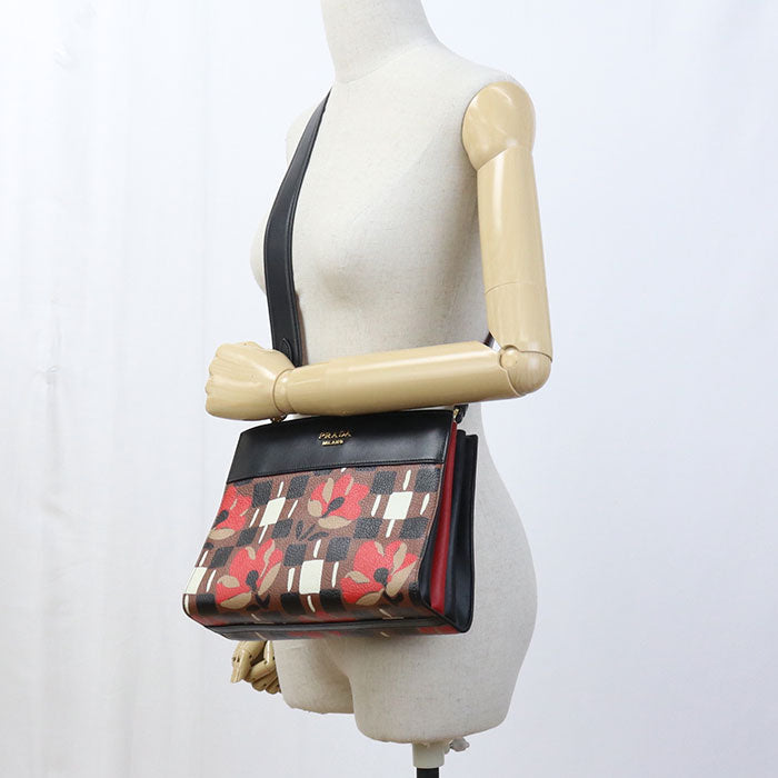 Shoulder Bag Bibliotheque Semi Shoulder Bag Women Leather Black