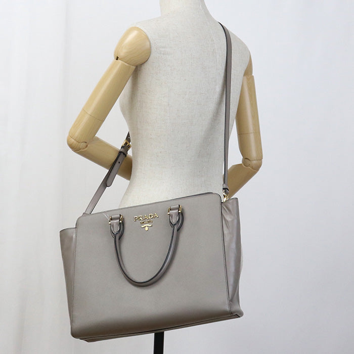 Way Tote Bag Gray Women Leather