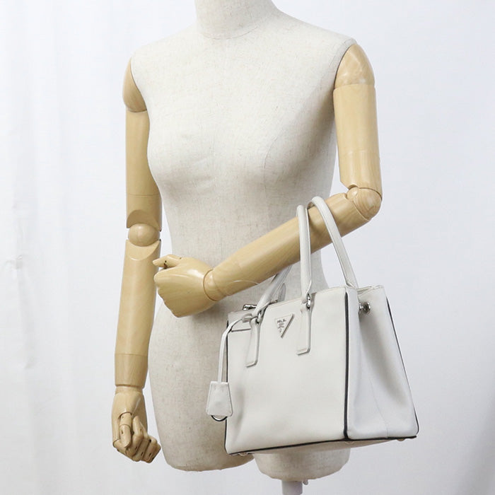 Nzv Way Tote Bag Safiano Women Leather White