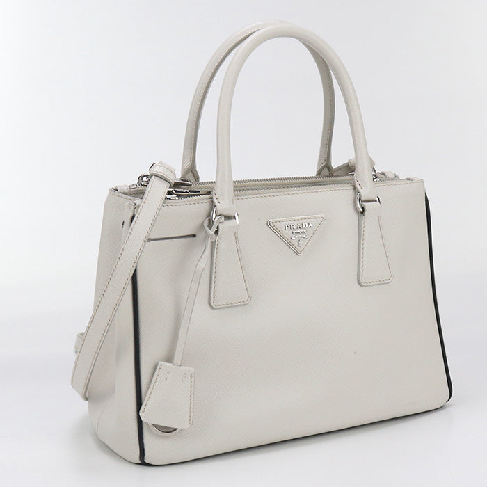 Nzv Way Tote Bag Safiano Women Leather White