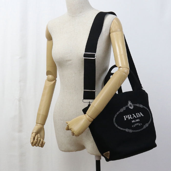 Way Canapa Tote Bag Women Canvas Black