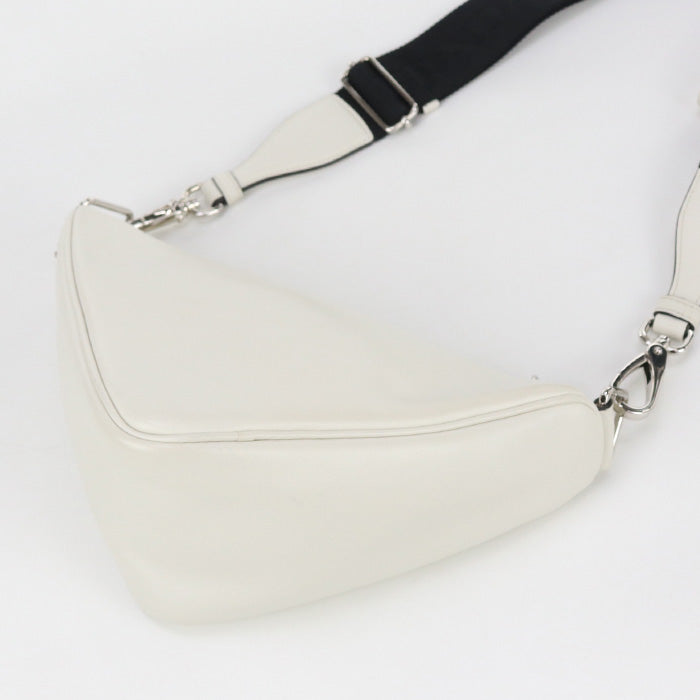 Shoulder Bag Embossed Mens(Unisex) Leather White