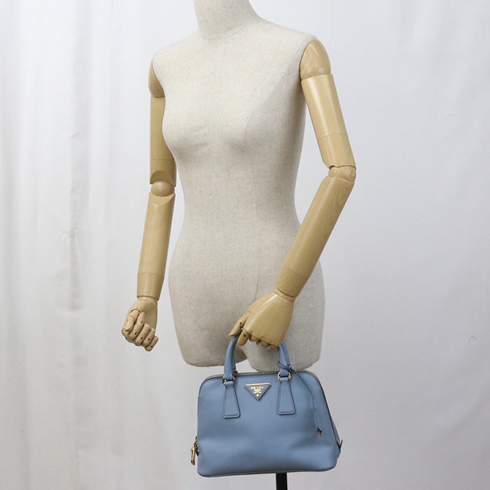 Promenade Saffiano Way Handbag Women Leather Blue Travel Bag