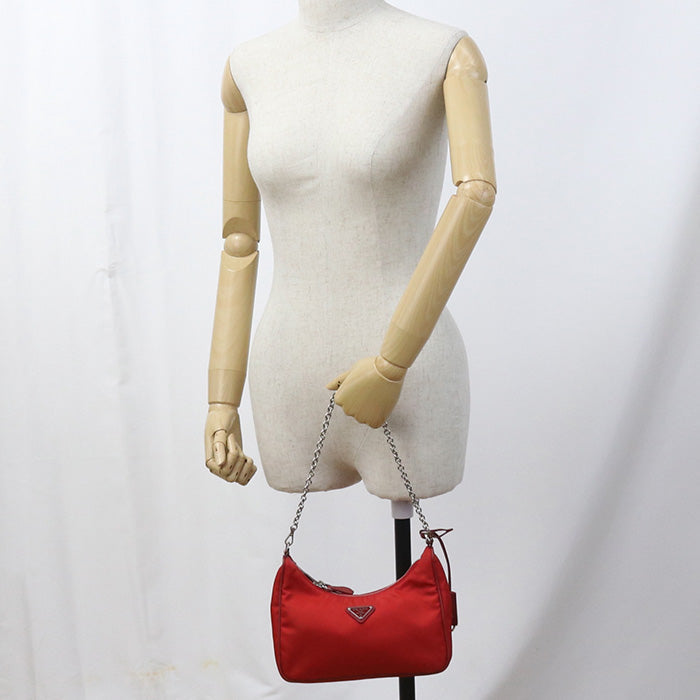 Way Shoulder Bag Recycled Polyamide Women Red