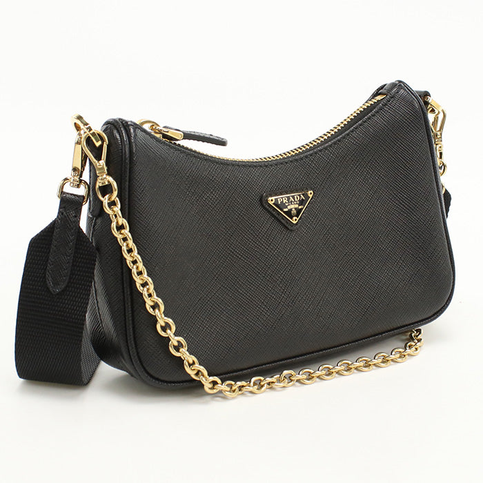 Shoulder Bag Safiano Way Chainshoulder Bag Women Leather Black