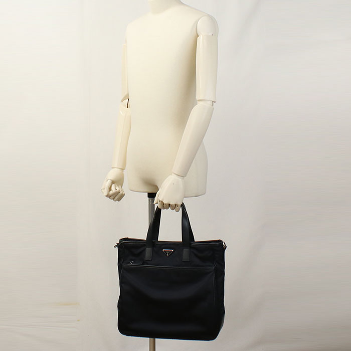 Tote Bag Safiano Waytote Bag , Navy Leather Nylon