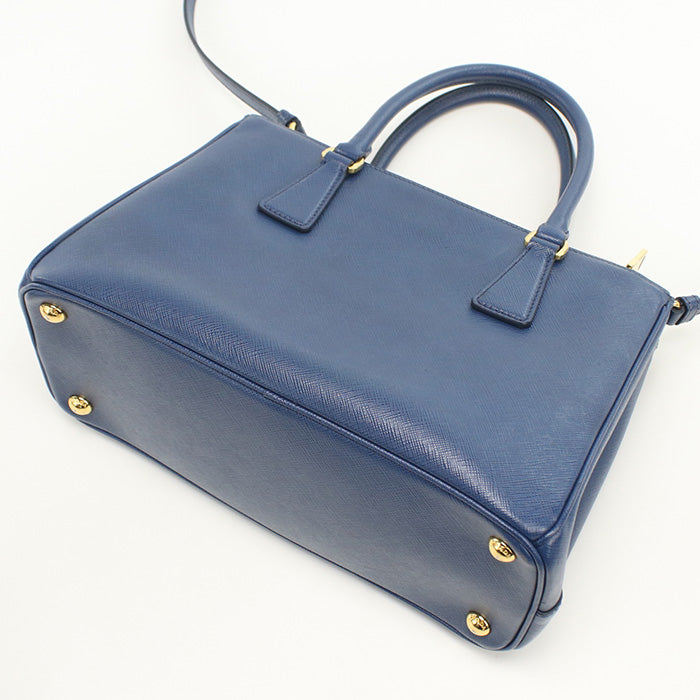 Nzv Way Galleria Tote Bag Safiano Women Leather Blue