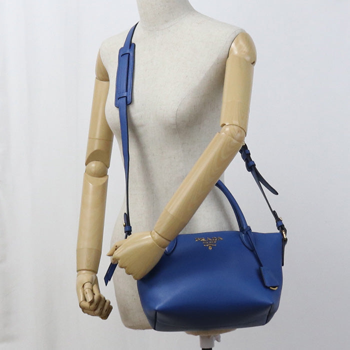 Way Handbag Shoulder Safiano Women Leather Blue Shoulder Bag