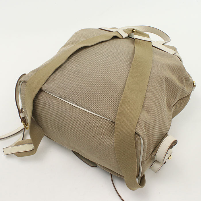 Backpack Jacquard Backpack Women Handbag Canvas Beige