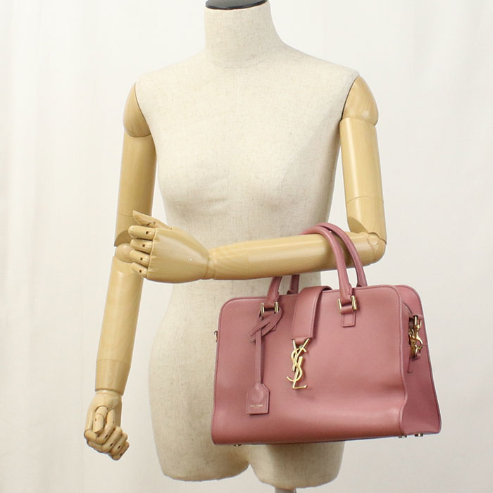 Saint Handbag Baby Mosquito Bus 2Waytote Bag Leather Pink