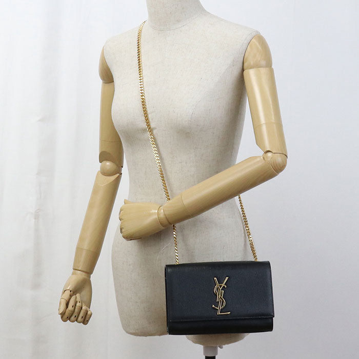 Saint Kate Shoulder Bag Calfskin Women Black Small