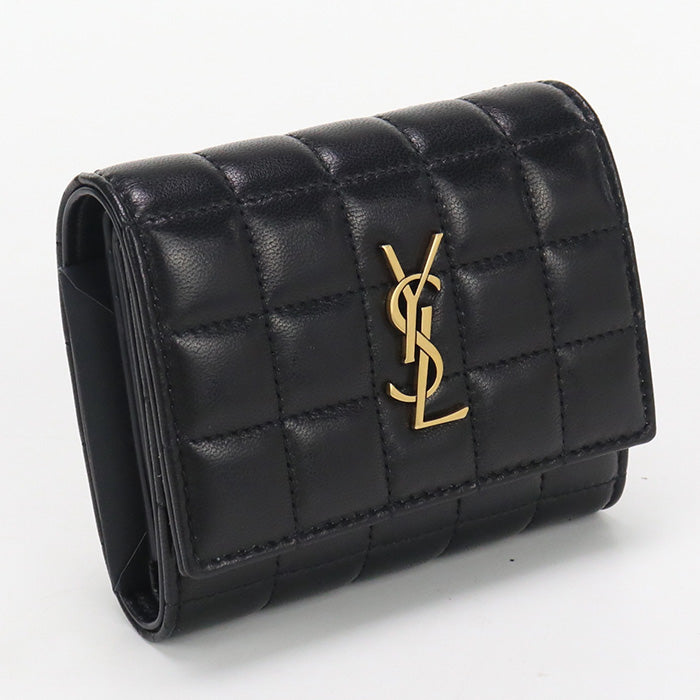 Saint Tri Fold Wallets Cassandra Carre Wallet Black Flap Travel Bag