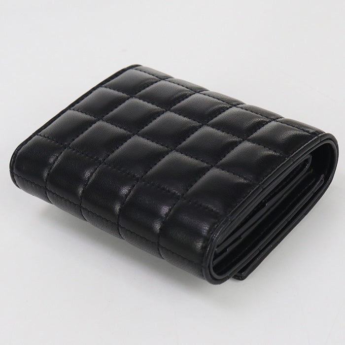 Saint Tri Fold Wallets Cassandra Carre Wallet Black Flap Travel Bag