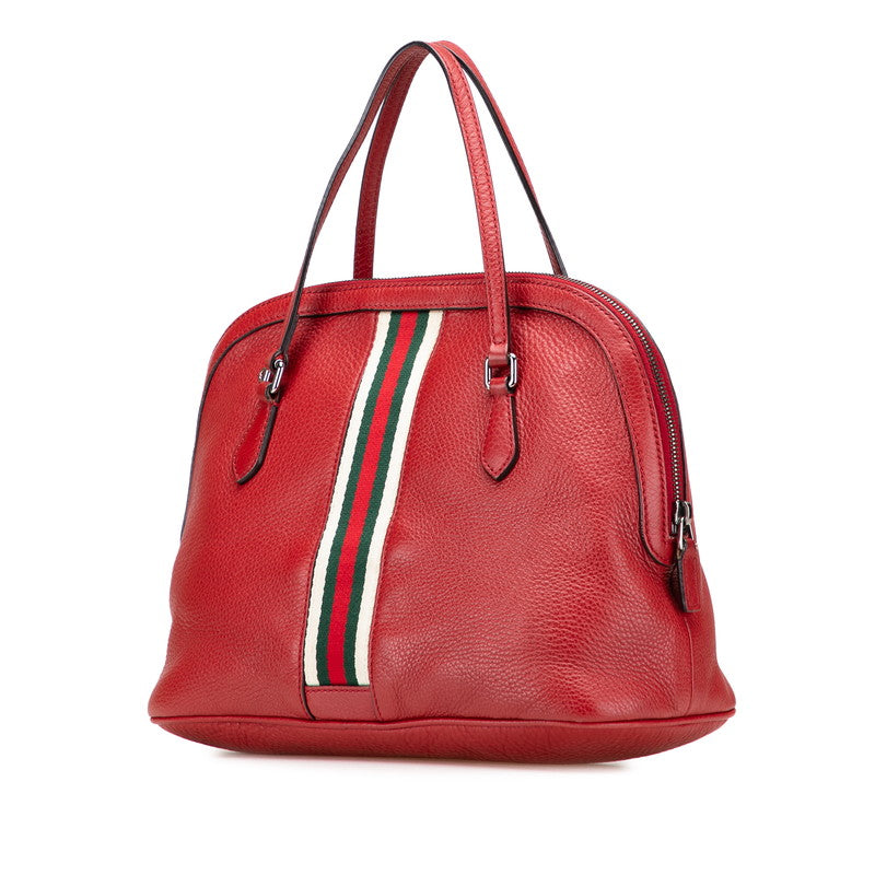 Gucci Webbing Line 2Way Bag Leather Travel Bag