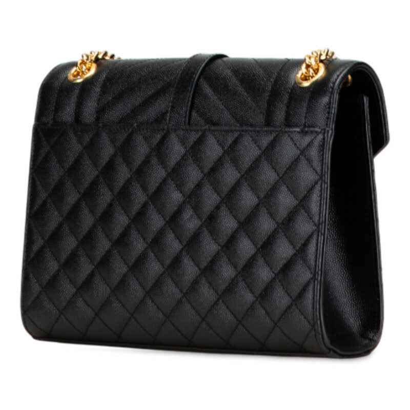 YSL Saint Laurent Envelope Shoulder Bag Leather Medium