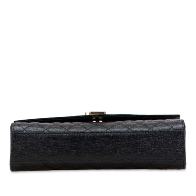 YSL Saint Laurent Envelope Shoulder Bag Leather Medium