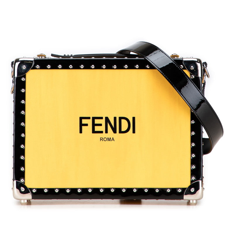 Fendi Enamel 2Way Shoulder Bag Leather Logo