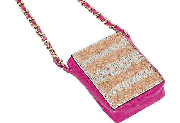 Chanel Crossbody Ponyhair Pink Mini Crossbody Bag