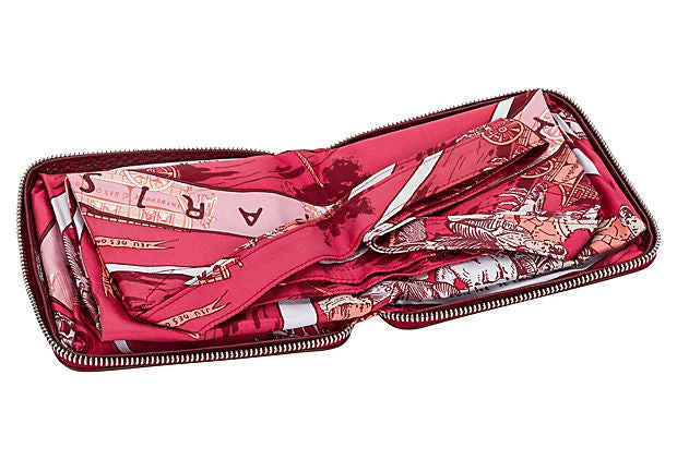 Hermes Burgundy Silky Pop Bag Travel Bag