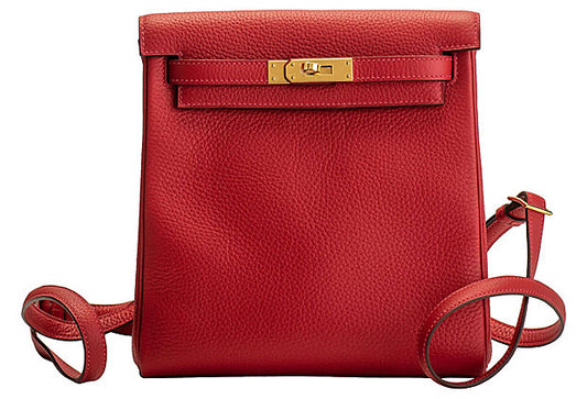 Hermes Rouge Kelly Dos Backpack