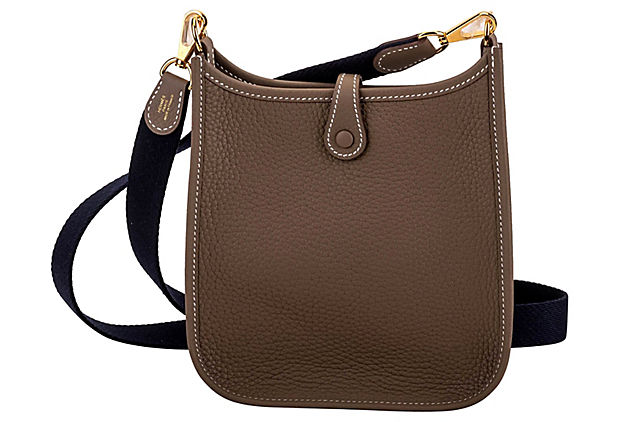 Hermes Evelyne Étoupe Handbag Blue Gold Mini Travel Bag