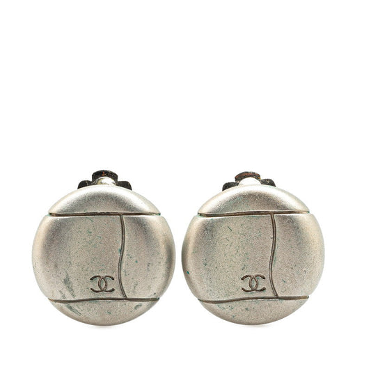 Chanel Metal Coco Mark Earrings Jewelry