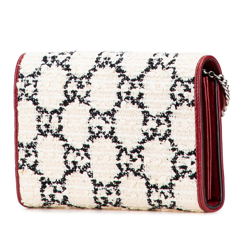 Gucci Dionysus Tweed Shoulder Bag Leather Chain