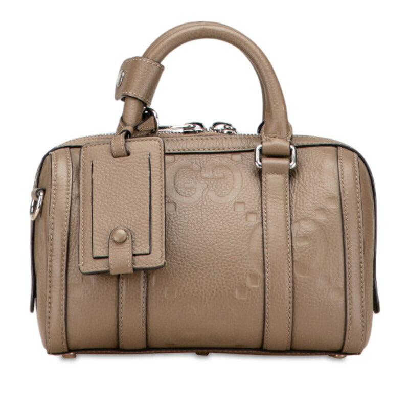 Gucci Jumbo Duffle 2Way Bag Leather Mini Travel Bag