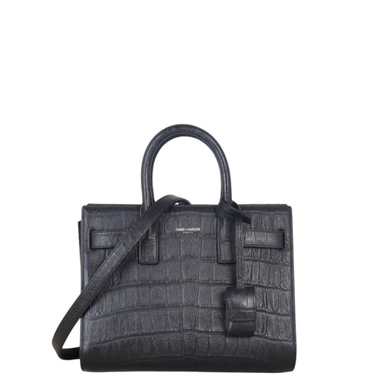 YSL Saint Laurent Saint Laurent Sac De Jour Nano Croc Travel Bag