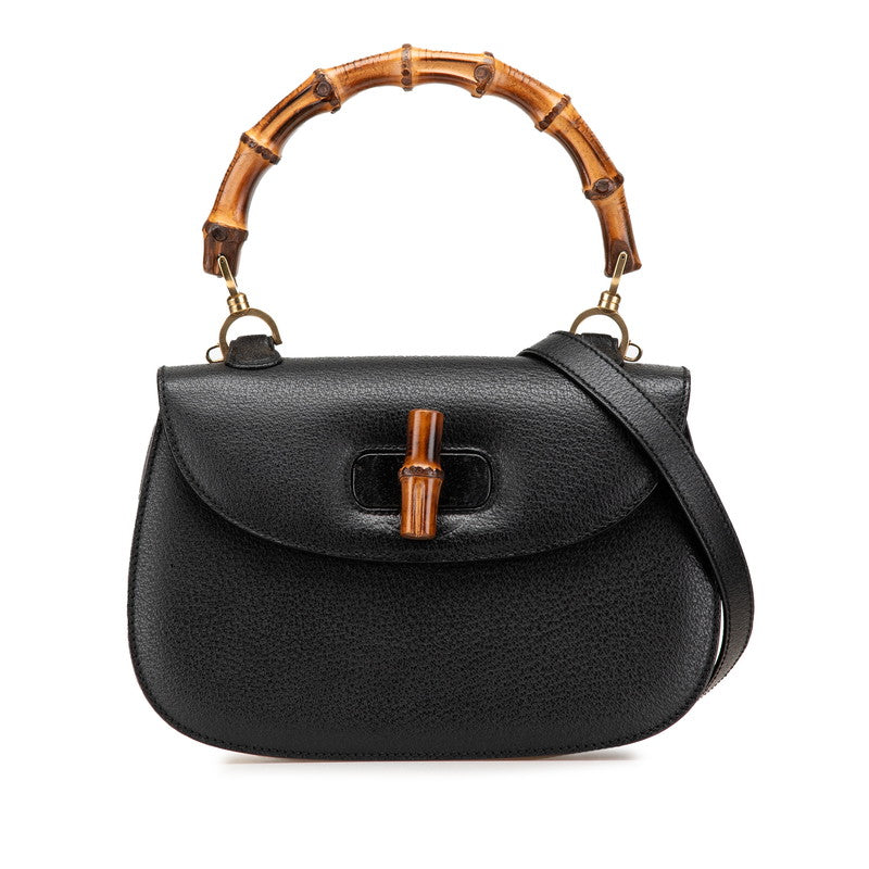 Gucci Bamboo 2Way Bag Leather Travel Bag Bag 3