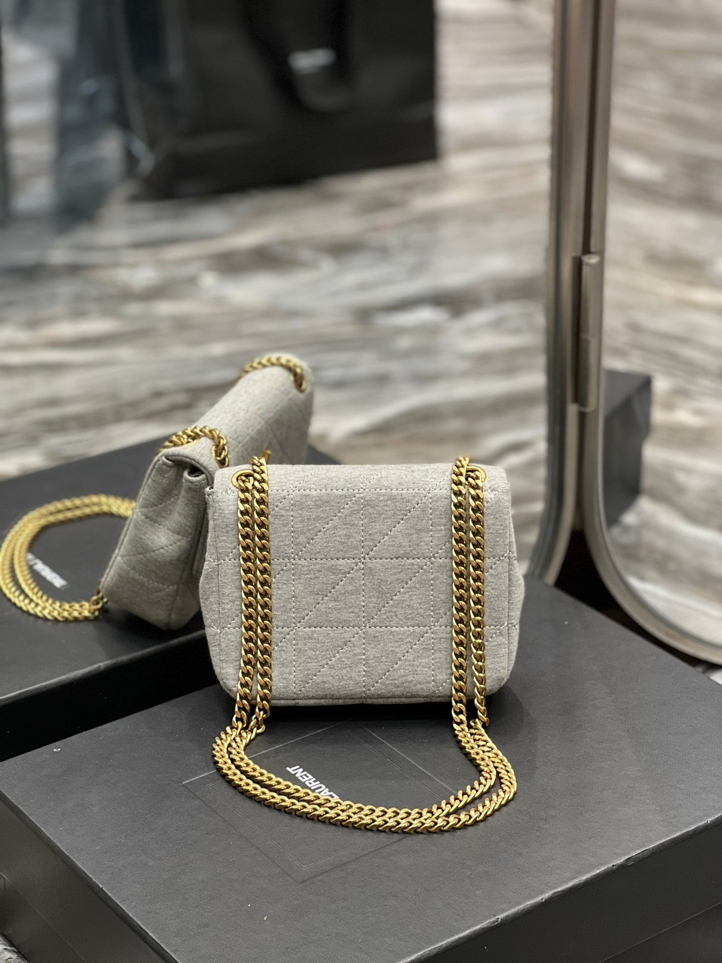 YSL Saint Laurent YSL Top Quality Jamie Bag Grey For Mini Chain Travel Bag