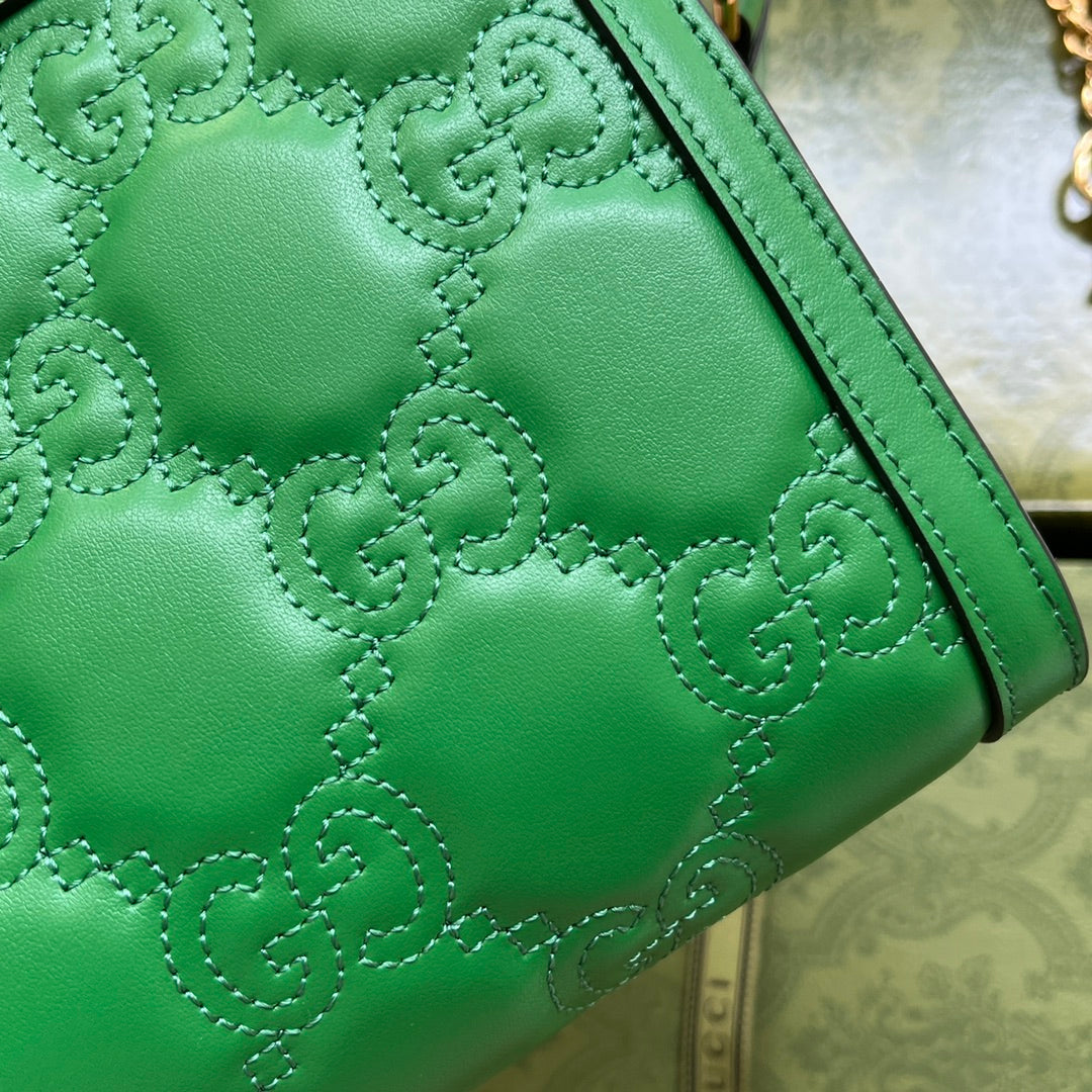 gg MatelassÃ© , ’s 10in Green Small Handbag