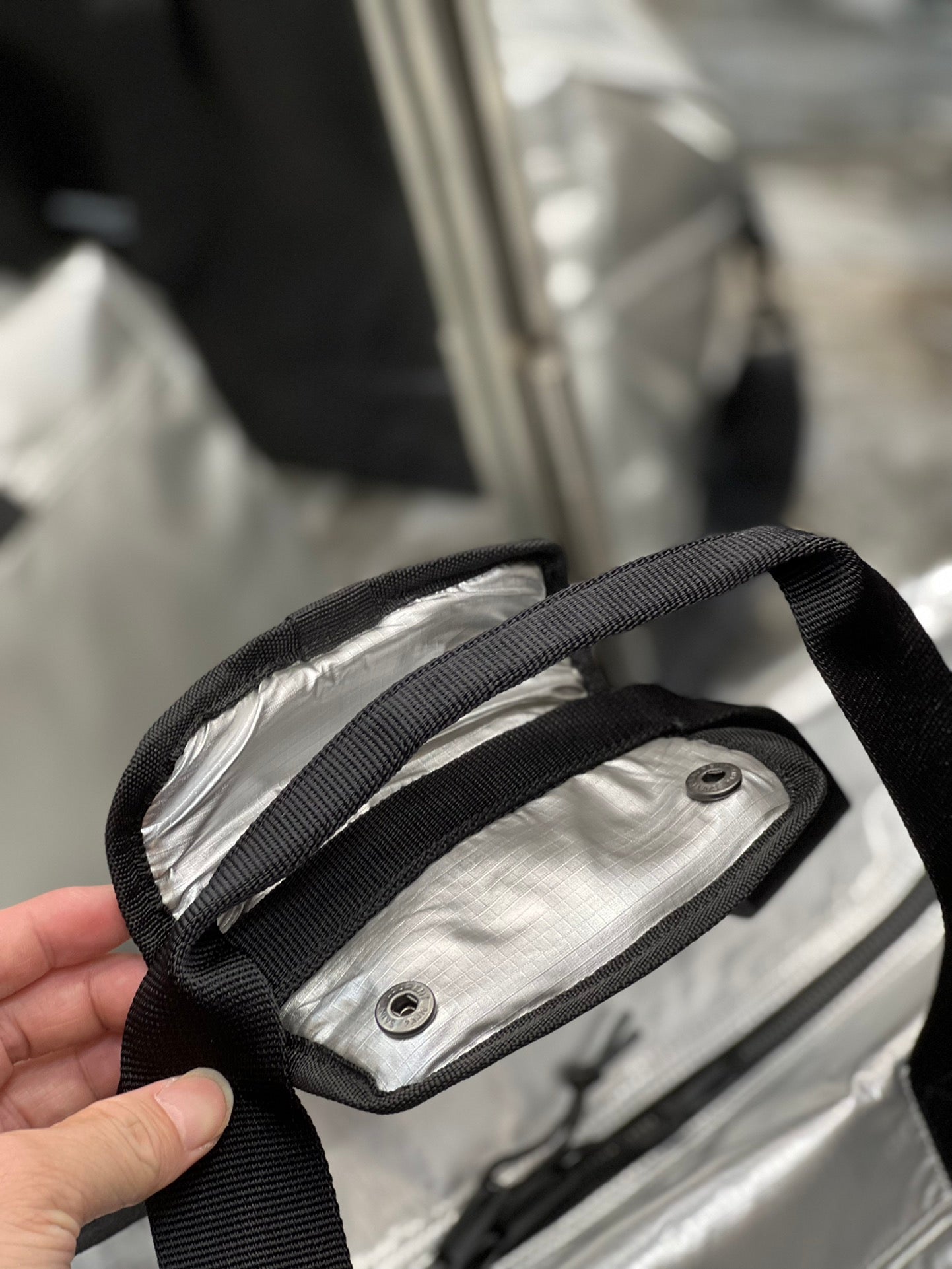 YSL Saint Laurent Nuxx Duffle Sliver , ’s Travel Bag