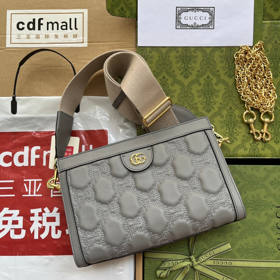 gg MatelassÃ© , ’s 10in Grey Small Handbag