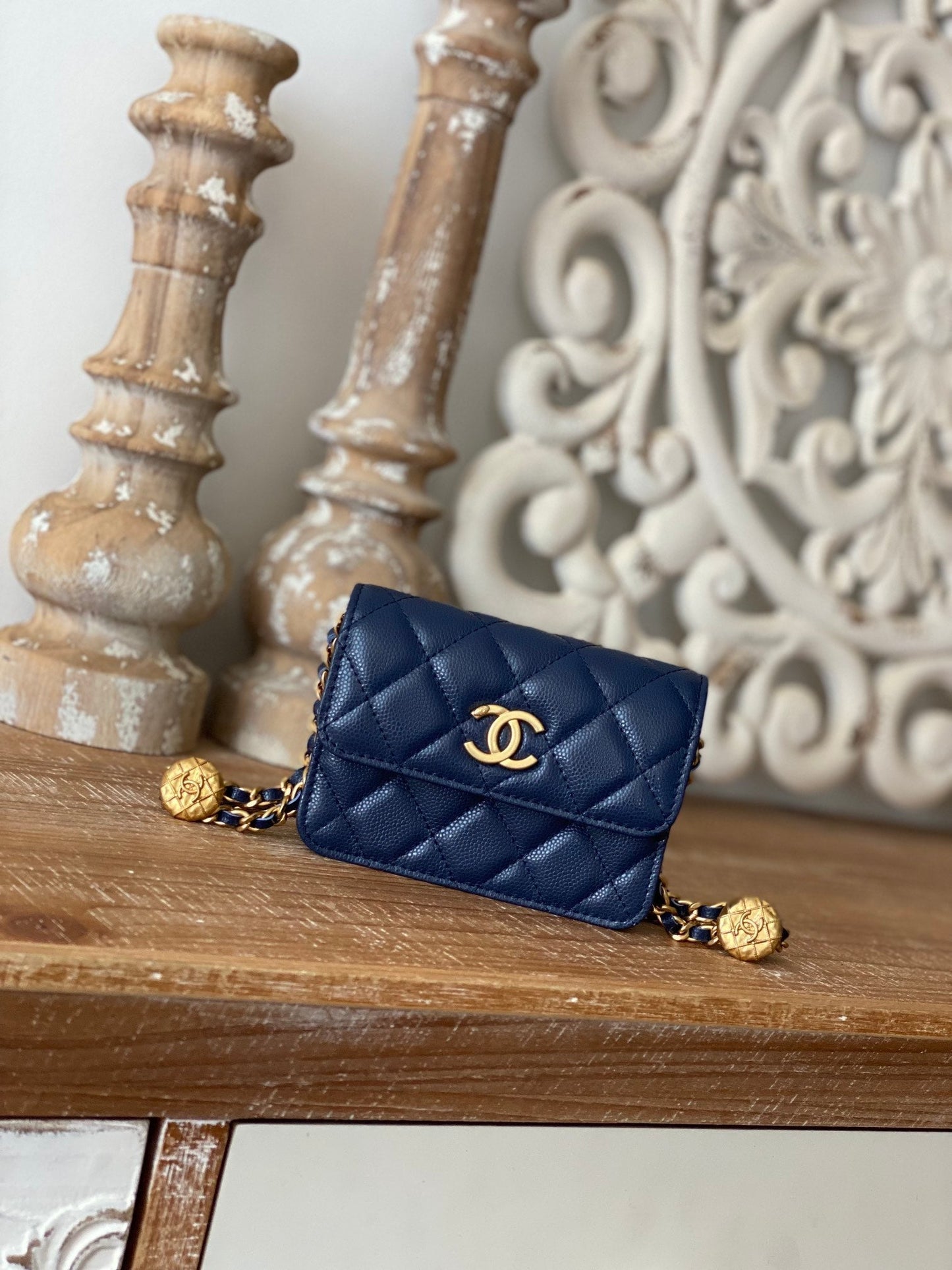 Chanel Clutch With For Women Bags Blue Chain Clutch Bag