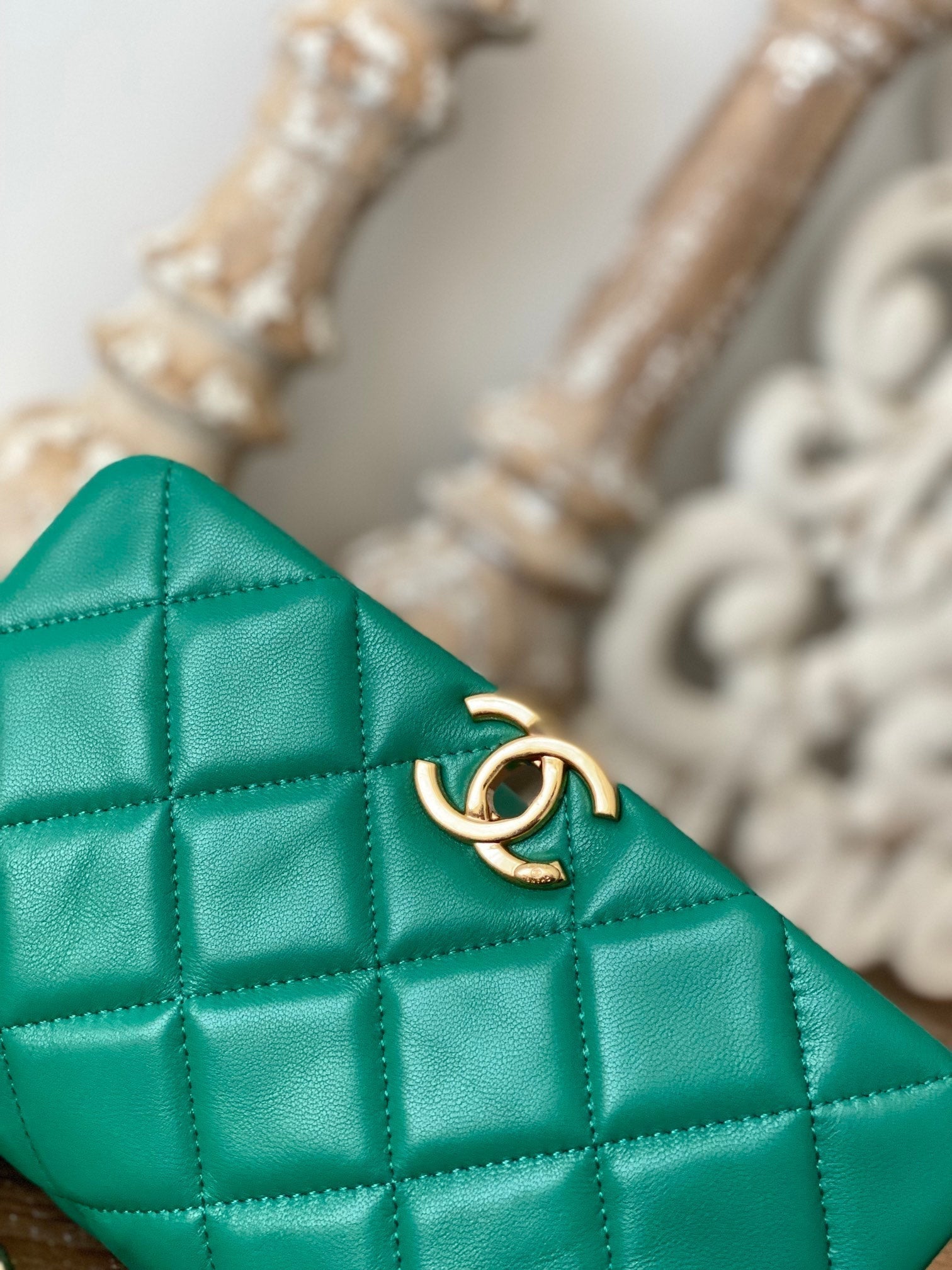 CHL Classic Diamond , ’s Green Flap Handbag