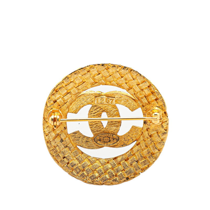 Coco Mark Brooch Gold Plated