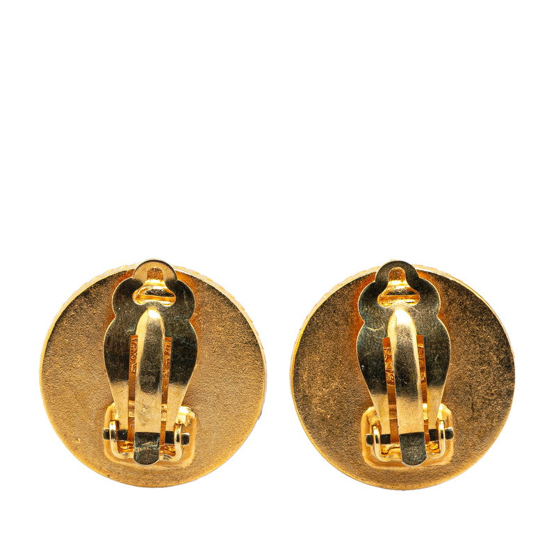 Gold-Plated Coco Mark Earrings Jewelry Key Detail
