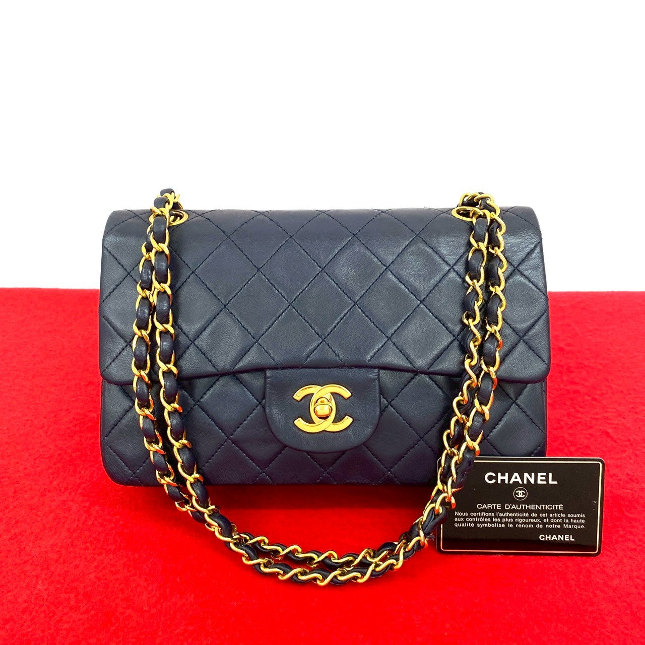 Matelasse Lambskin 2way Shoulder Bag Polished