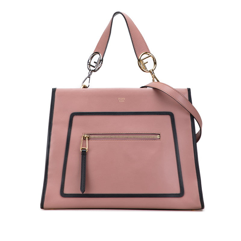 Fendi Runaway 2Way Bag Leather Travel Bag