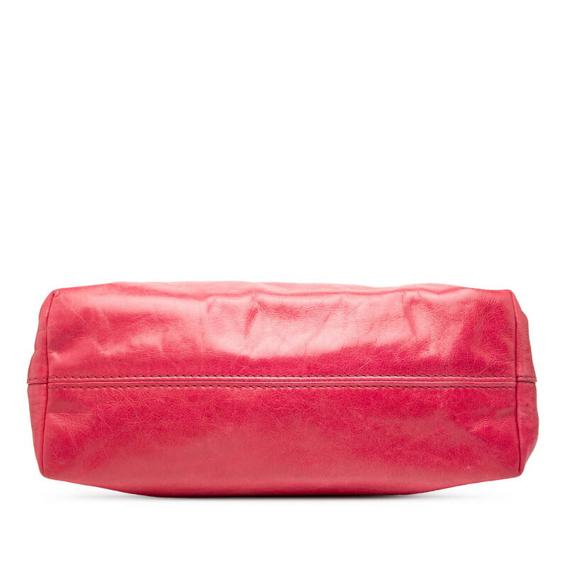 Prada Triangle Plate 2Way Bag Leather Logo Travel Bag