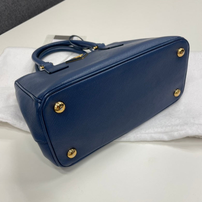 Prada Turquoise Galleria Tote Bag Leather Saffiano Blue