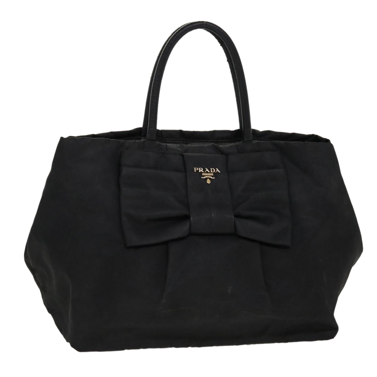 Prada Hand Bag Nylon Black Travel Bag Nylon Black Yb046