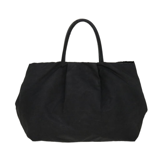 Prada Hand Bag Auth Nylon Black Travel Bag Black Auth Yb046