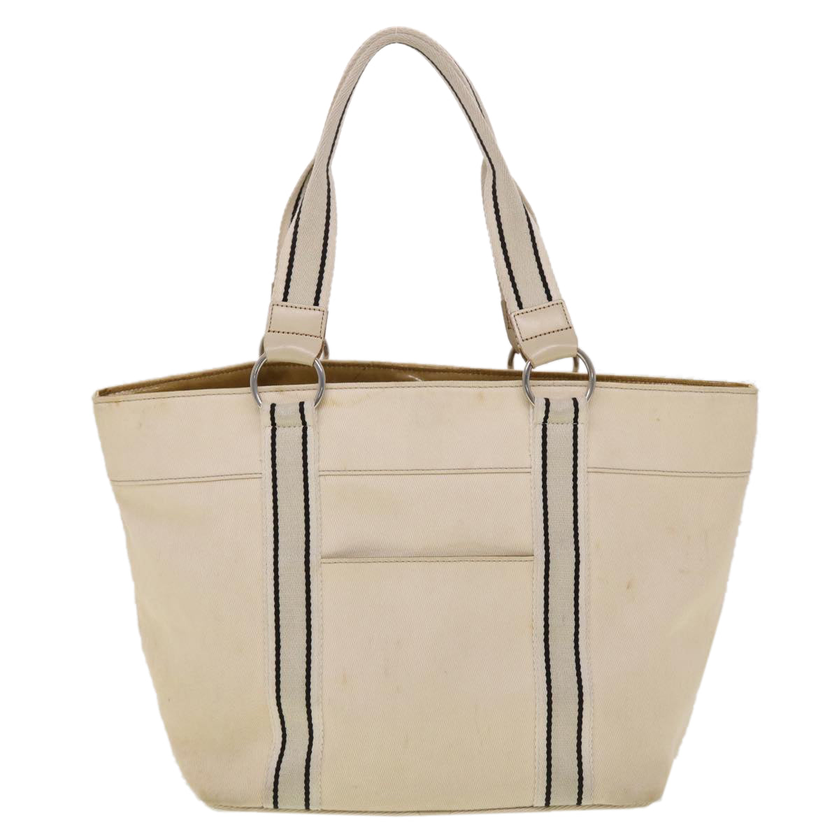 Burberry Luxury Tote Bag Auth Yb124 Canvas White