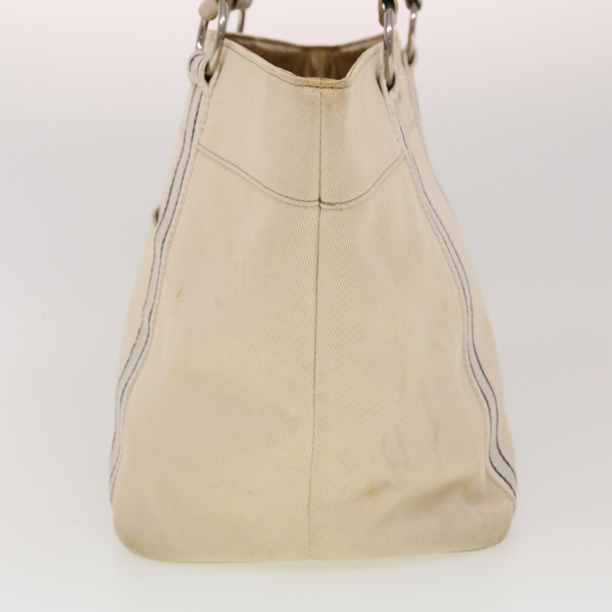 Burberry Luxury Tote Bag Auth Yb124 Canvas White