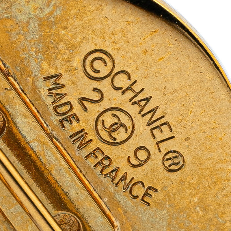 Chanel Gold Plated Coco Mark 31 RUE Matelasse Brooch
