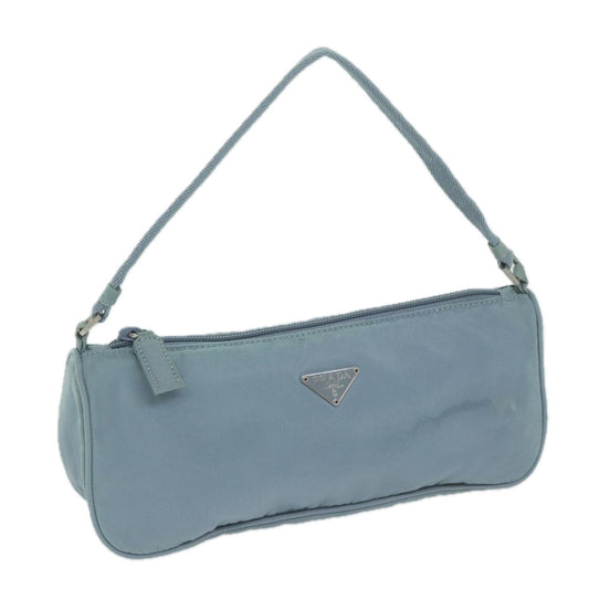Prada Accessory Pouch Auth Luxury Handbag Nylon Blue Clutch Bag