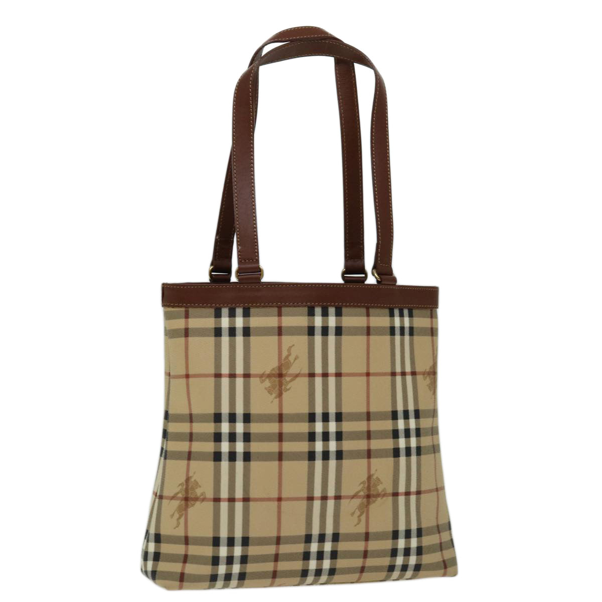 Burberry Luxury ss Nova Check Tote Bag Pvc Auth Beige