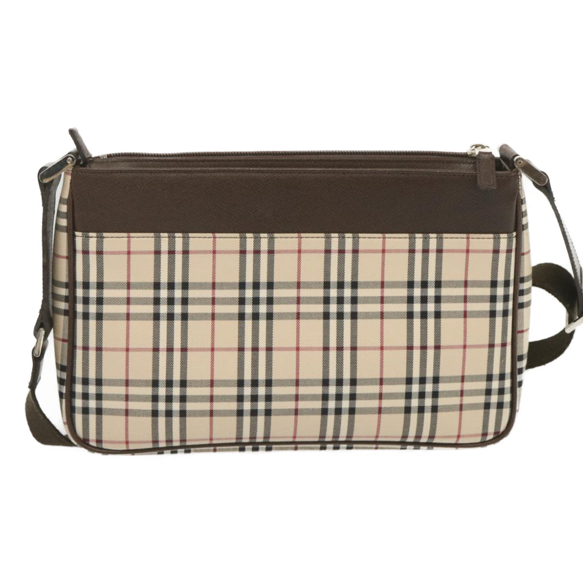 Burberry Luxury Nova Check Shoulder Bag Auth Yk11223 Canvas Beige